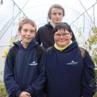 Aurora College pupils (from left) Ashton Gregory-Hunt (13), Carl Hollis (15) and Danny Mortimore ...