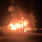The fire broke out shortly before 4am on Otago Anniversary Day in the rear property in Totara...