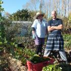 Gardener Ni Carter and chef Bevan Smith in Riverstone Kitchen’s garden.