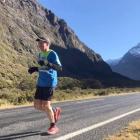 Ultra-marathon runner Glenn Sutton on his  580km run from Milford Sound to Mt Cook, as a...