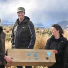 Marking a major milestone on Swampy Summit yesterday are (from left) Halo Project manager Jonah...
