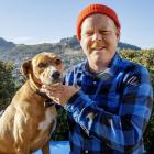 Shay Horay and his dog Riley. Photo: Geoff Sloan