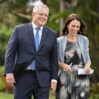 New Zealand Prime Minister, Jacinda Ardern and Australian Prime Minster, Scott Morrison share...