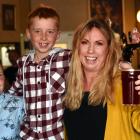 Celebrating Mother’s Day yesterday with a pint of beer brewed by women is Albar co-owner Anita...