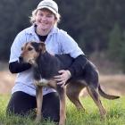 South Island and New Zealand Sheep Dog Trial Championships competitor Phoebe Smailes and her 3...