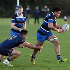 Kaikorai No 8 Christian Lio-Willie makes a burst during a premier match against Dunedin at...