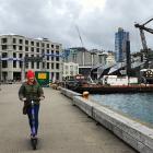 Scootering around Wellington waterfront. Photos: Lisa Scott