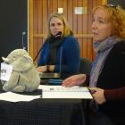 Accompanying Lake Hawea Community Association chairwoman Cherilyn Walthew (right) and her...
