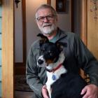 K9 Weed Detection owner John Taylor pats Border collie Wink. PHOTO: SHAWN MCAVINUE