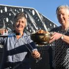 Jenny McDonald (left) and Sue Stockwell are distilling gin from waste bread destined for the...