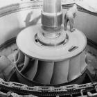 A turbine in place at the Roxburgh Power Station in this photo dating from the 1950s or 1960s....