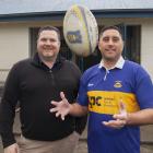 Lyttelton Rugby Club’s Aaron Stevens and Joseph Tyro. Photo: Geoff Sloan ​