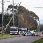 Four people died yesterday morning in Ashburton after a crash between a van and a truck. Photo:...