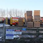 Emergency services at the scene this morning. Photo: John Cosgrove