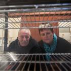 Cafe Rossi owners Mark and Donna Coleman in their empty cafe after closing its doors for the...