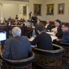 Dunedin city councillors debate rates and debt levels at a council meeting yesterday. PHOTO:...