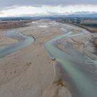 Looking west along the Ashley/Rakahuri River, which is now clear of weeds and vegetation...