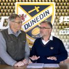 Dunedin Rugby Football Club historian Peter Stumbles (left) and club president Greg O’Brien...
