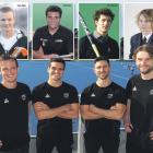 Hugo Inglis, Nick Ross, Kane Russell and Blair Tarrant in Auckland yesterday after being named in...