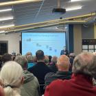 A meeting over the proposed Lincoln South development. Photo: Supplied