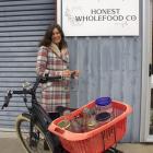 Me dropping off jars for refill at Honest Wholefoods. I wanted a beautiful wooden crate, but the...