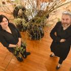 Christchurch artist Steve Carr and Estelle Flowers owner Jolene Wilkinson install In Bloom  at...