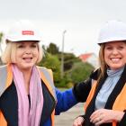 Leader of the Opposition Judith Collins meets Southland Charity Hospital board member Melissa...