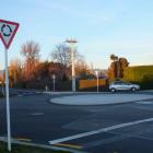 The roundabout at the intersection of Factory and Wingatui Rds. PHOTO: GILLIAN VINE