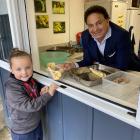 Silverstream School new entrant Zaya McDowell (5) visits the school canteen to try lunch prepared...
