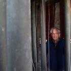 St Matthew’s Church bell ringer Dr Jim Faed checks the set of tubular bells in the church...