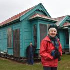 Dunedin heritage advocate Ann Barsby and Dunedin Gasworks Museum volunteer Peter Mason at a 19th...