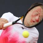 German tennis player Philipp Kohlschreiber plays a shot against Serbian Filip Krajinovic at the...