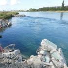 Demolition rubble dumped in the Clutha River earlier this year. PHOTO: RICHARD DAVISON