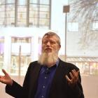 Climate Change Commission chairman Dr Rod Carr speaks in Dunedin yesterday. PHOTO: GREGOR RICHARDSON