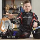 Kart racer Jack McGrath (9), of Mosgiel, with the second-place trophy he won at the national...