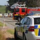 Emergency services at the Moeraki Boulders turn-off after an accident in which a 39-year-old...