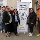 Working together to make Oamaru’s vaccine clinic a welcoming environment are (from left) Oamaru...
