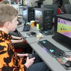 Enjoying playing a multiplayer game during the Invercargill Gaming Event held at ILT Stadium on...