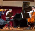 Chamber music trio Eccentrioties, (from left) Skyla Murray (15, violin), Alexander Sun (15, piano...