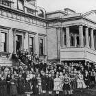 A photograph of the first-day pupils on  February 6, 1871 shows a 7ft (2.1m) high fence to keep...