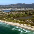 Tomahawk beach, with Ocean Grove and Tomahawk lagoon in background. Photo: ODT