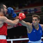 David Nyika (R) fought Muslim Gadzhimagomedov in the semifinal of the men's heavyweight boxing...