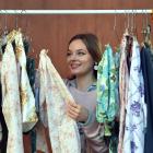 Student Sophie Sutherland browses the racks at the Paddy Pattern stall at the Radio One market...