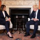 Svetlana Tikhanovskaya met with British Prime Minister Boris Johnson at 10 Downing Street this...