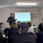 Ravensdown scientific officer Will Talbot speaks to landowners in Mid Canterbury about managing...