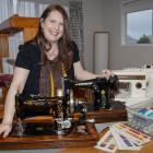 Cushla O’Connell with her grandmother’s Singer. Photo: Geoff Sloan