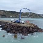 Massive rock protection work, including 27-tonne rocks and tetrapods, has finished at Oamaru’s...