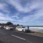 There was a significant police presence on Brighton Rd. Photo: Daisy Hudson 