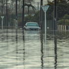 A submerged car in Westport. Photo: Supplied / NZ Defence Force