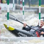  Otago paddler Finn Butcher navigates a section of the canoe slalom course at the latest round of...